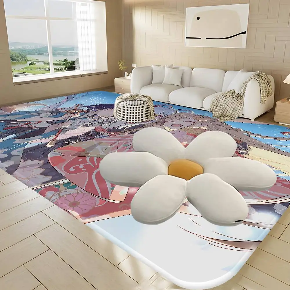 Anime Cosmic Princess Kaguyaed Bathroom Mat Kids Room Bedroom Decoration Balcony Anti-Slip Doormat Living Room Welcome Rug