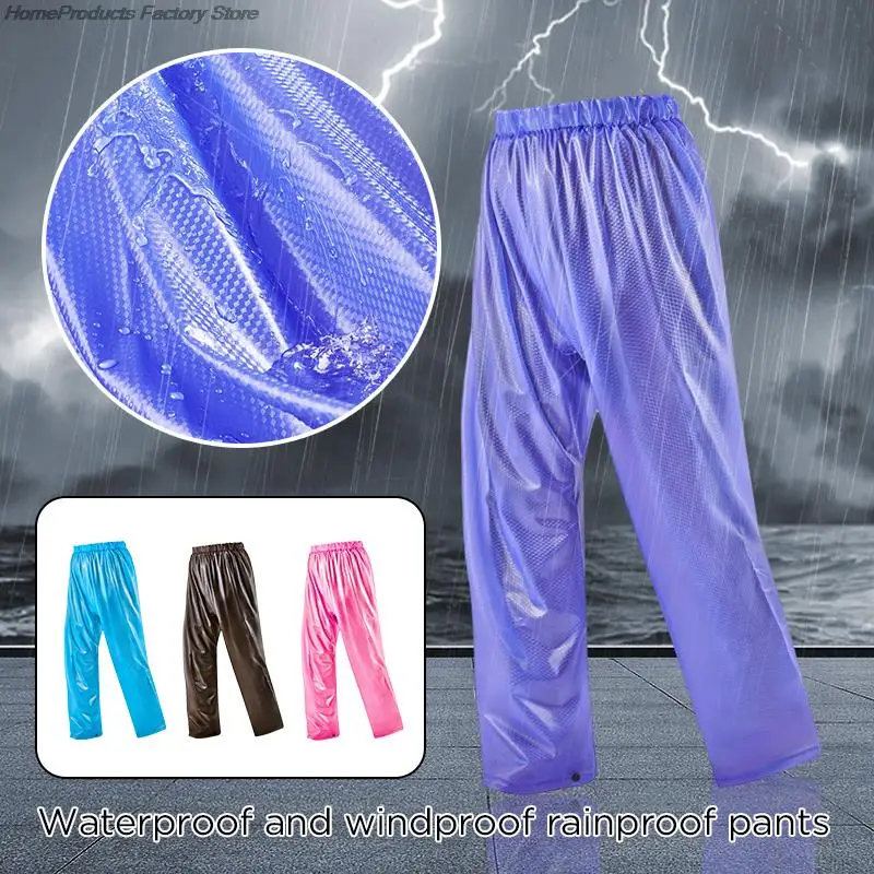 Cycling Rain Pants Cow Tendon Thicken Waterproof Rainproof Trouser Outdoor Work Wear Running Hiking Camping Fishing Rain Pants