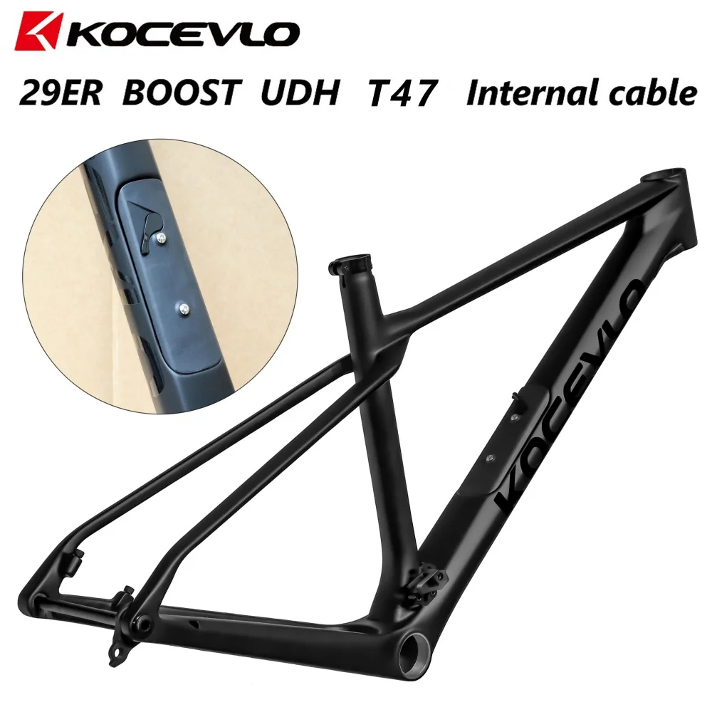 

KOCEVLO 29er Carbon Mtb Frame UDH Hanger 12x148mm Boost Full Internal Routing 29in Frameset with Storage system