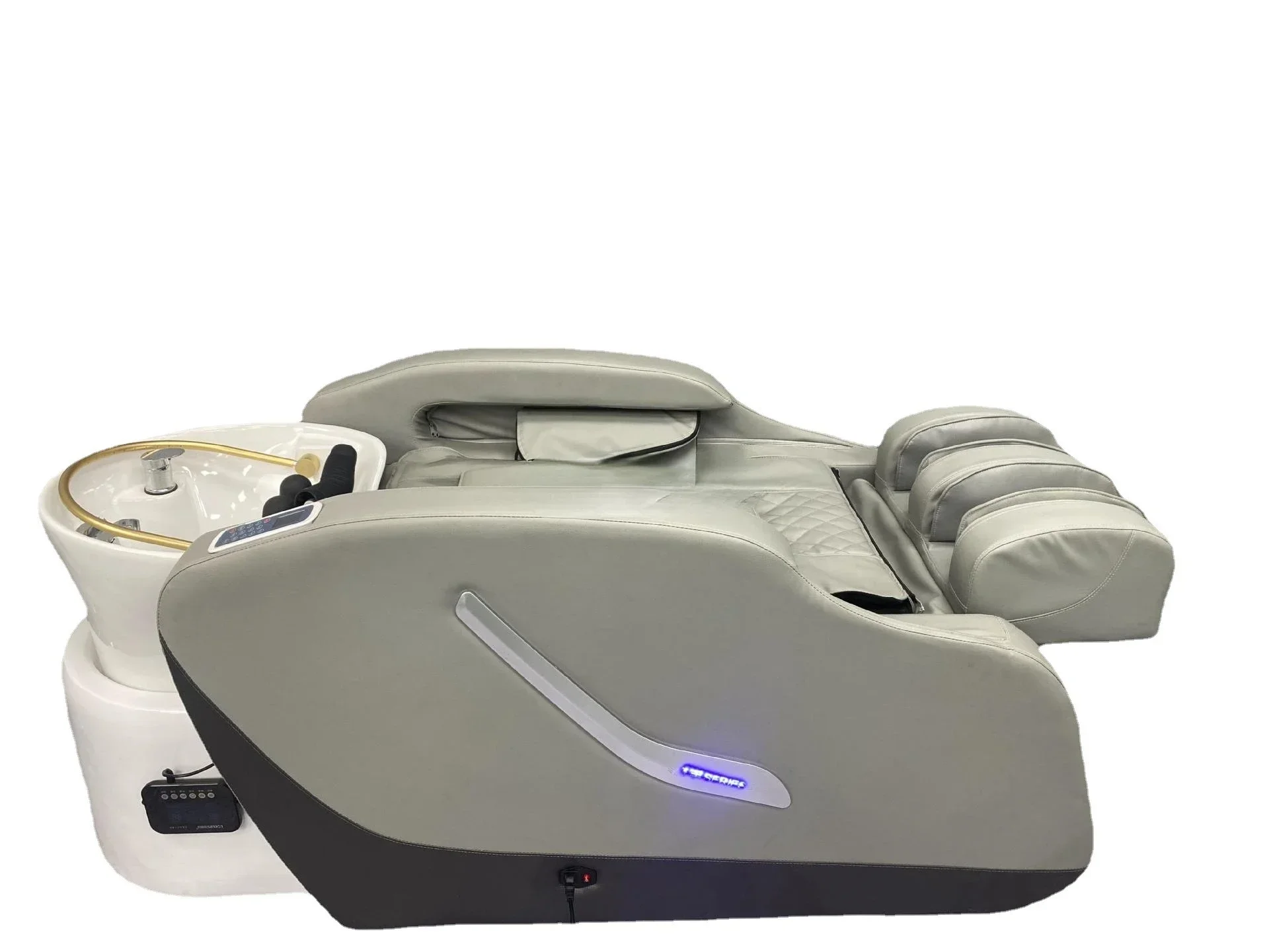 Full-Automatic Intelligent Electric Massage Shampoo Bed Dedicated Ceramic Basin Shampoo Flush Massage Integrated