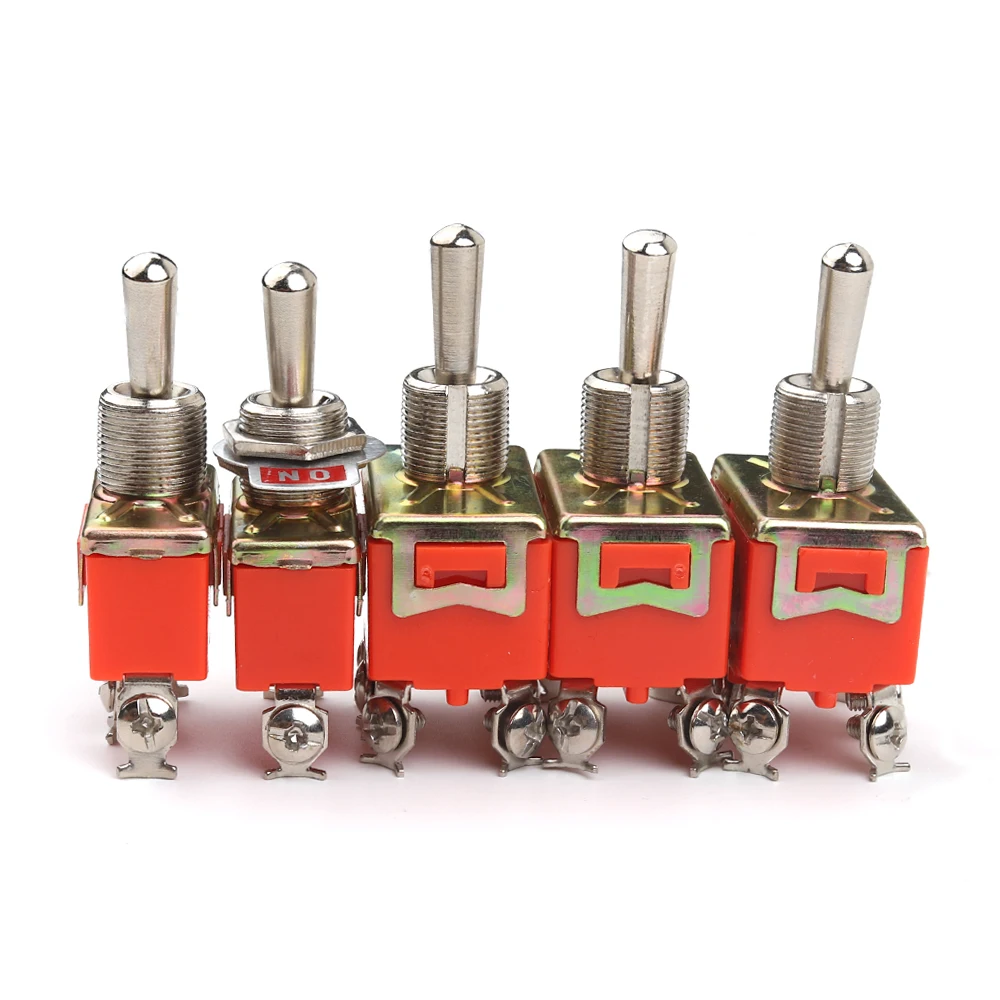 

1Pcs 2/3/4/6Pin 2/3Positions Toggle Switch 15A 250V Terminal ON-OFF ON-ON ON-OFF-ON 1121 1021 1321 1322 Electrical Equipment