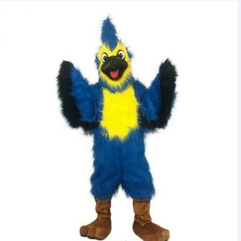 Hochwertige blaue langhaarige nordamerika nische Adler Vogel Maskottchen Kostüm Cartoon Charakter Kostüm Cosplay Erwachsenen Größe 1142