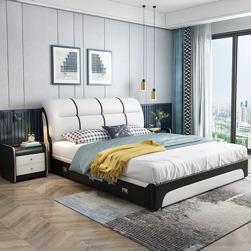 Luxus Königin Doppelbett nordische europäische hübsche Größe Rahmen Doppelbett Hotel Prinzessin Letto matri moniale Schlafzimmer möbel