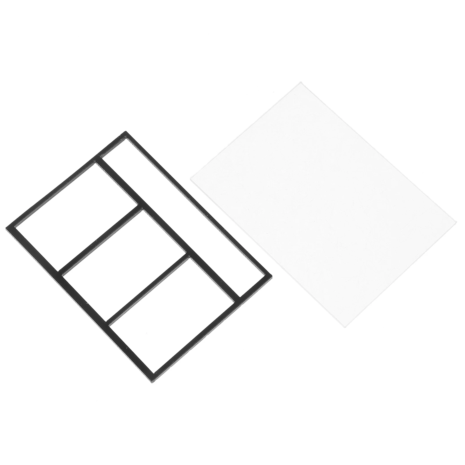 

2Pcs Mini House Windows Realistic Scale Wood-Style Window Frames for DIY Dollhouse Construction Micro Landscape Ornament