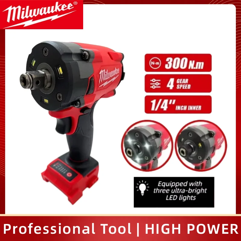Milwaukee 1/2" Brushless Cordless Impact Driver, Electric Impact Wrench & Screwdriver Drill, Power Tool for Car Truck Repair