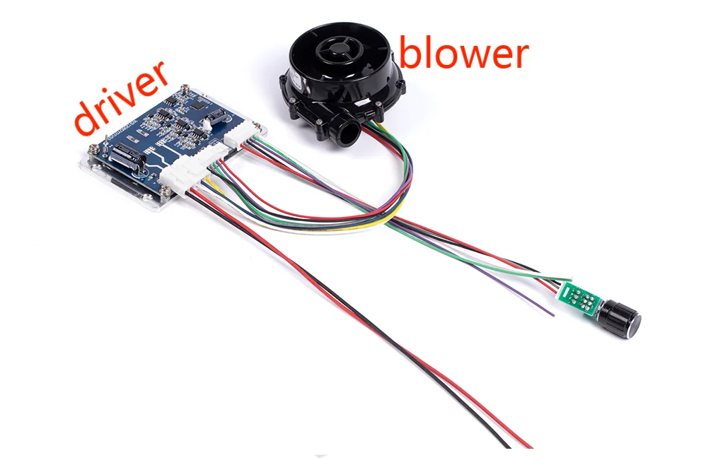 Kipas Blower Tanpa Sikat DC 24V Diameter 70mm Tekanan 6.5kPa Aliran Udara 25.5m3/jam Baling-baling Plastik OEM Didukung untuk Mesin Bantalan Udara
