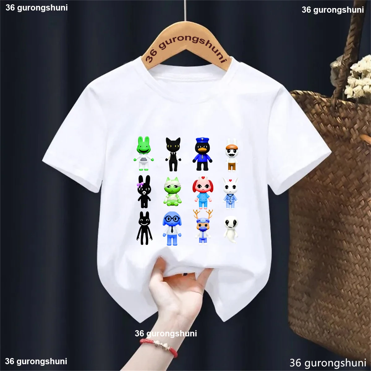 Animal Hospital Game Kids T‑Shirt, Full Game Characters Collection Graphic Tee, Cartoon Vet Doctor Print Boy/Girl Summer Tshirt