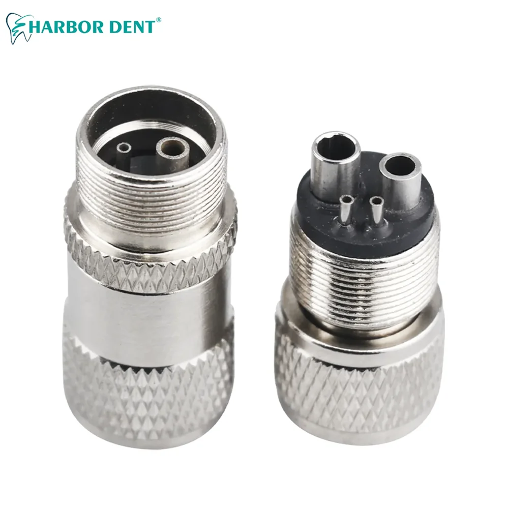 Dental Turbine Handpiece Adapter 4 Holes 2 Holes Changer Connector Dentist High Speed Handpiece Spare Parts Tool