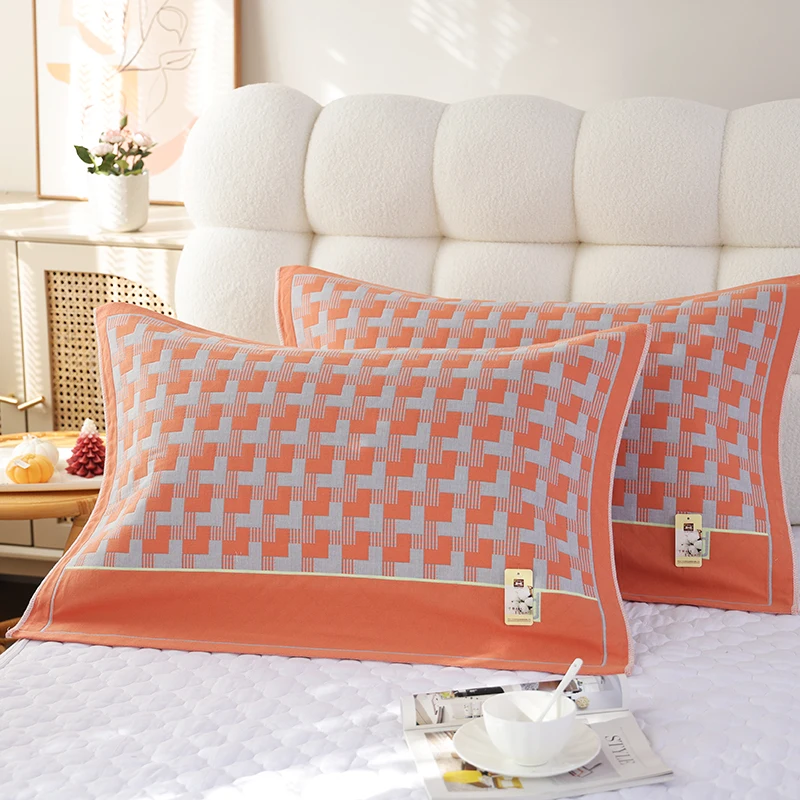 زوج من من المناشف المصنوعة من الشاش القطني الخالص، ومناشف جديدة ذات غطاء ناعم للبالغين عالية الكثافة، ومنزل من القطن غير قابل للانزلاق وجيد التهوية