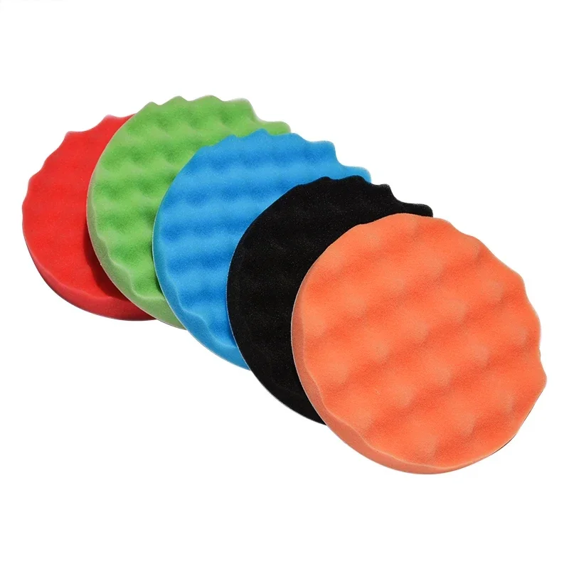 5Pcs 150/180mm Car Polishing Pads 5/6/7inch Sponge Polisher Clean Waxing Tool Auto Beauty Polishing Kit Buffing Cleaning Tool image 5
