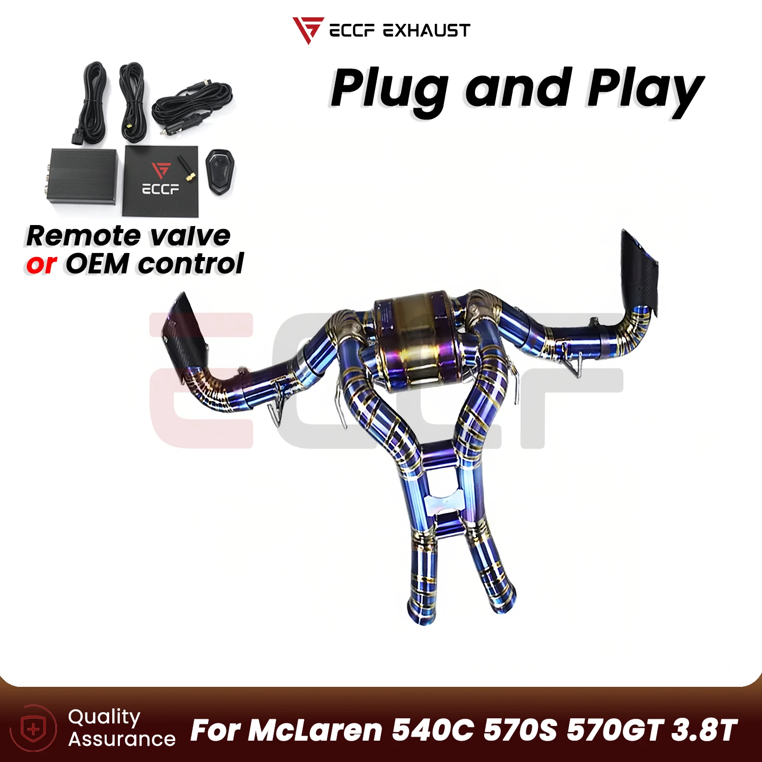 

Sporty Titanium Catback Exhaust System For McLaren 540C 570S 570GT 3.8T Plug and Play Performance Upgrade Easy Installation
