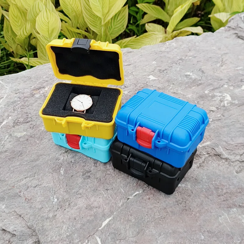 125x112x70mm PP Toolbox Small Storage Case Small Parts Toolbox Portable Watch Protective Moisture-proof Box Tool With Cotton