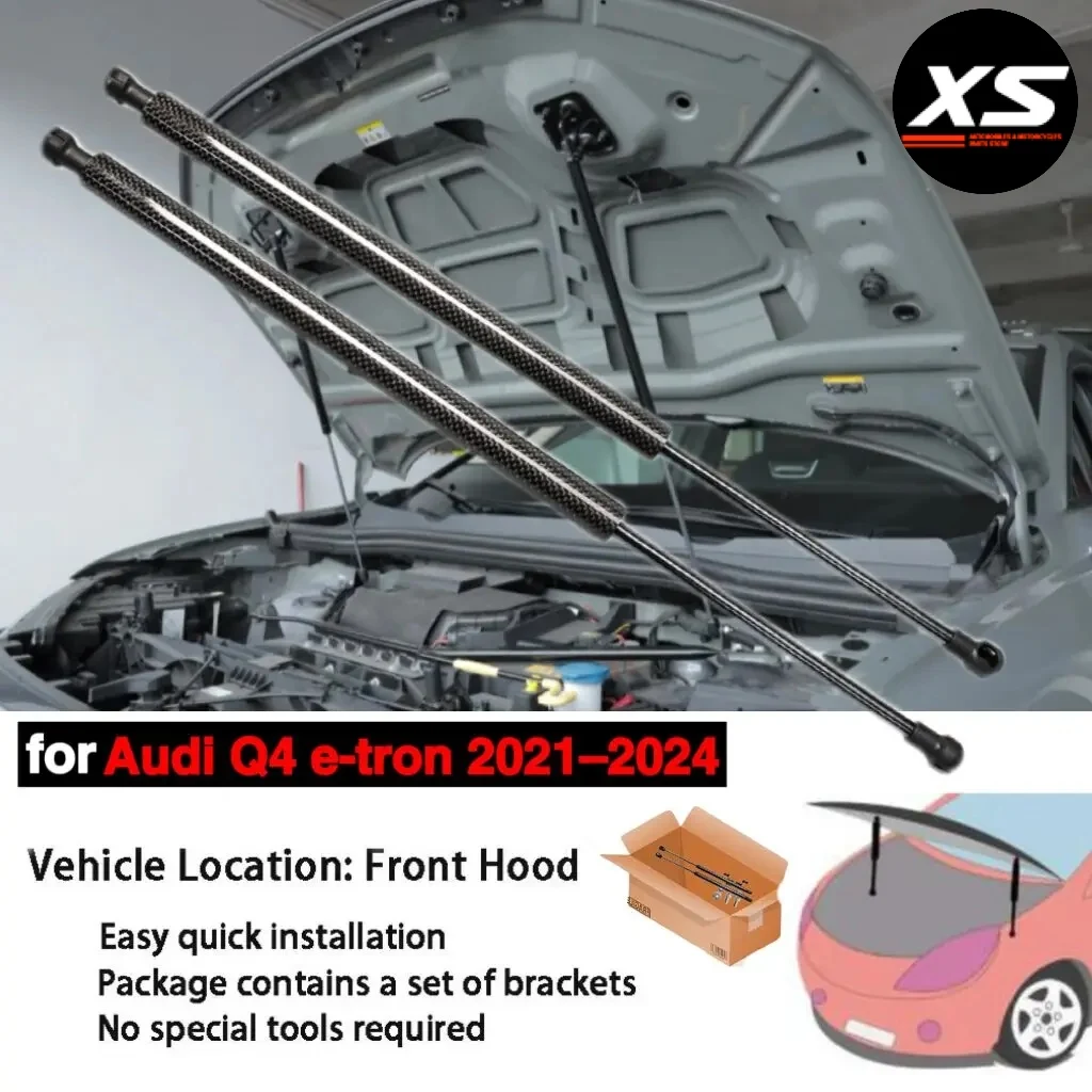 

Hood Struts For Audi Q4 e-tron 2021 2022 2023 2024 Front Bonnet Modify Shock Damper Lift Supports Absorber Prop Rods Gas Spring