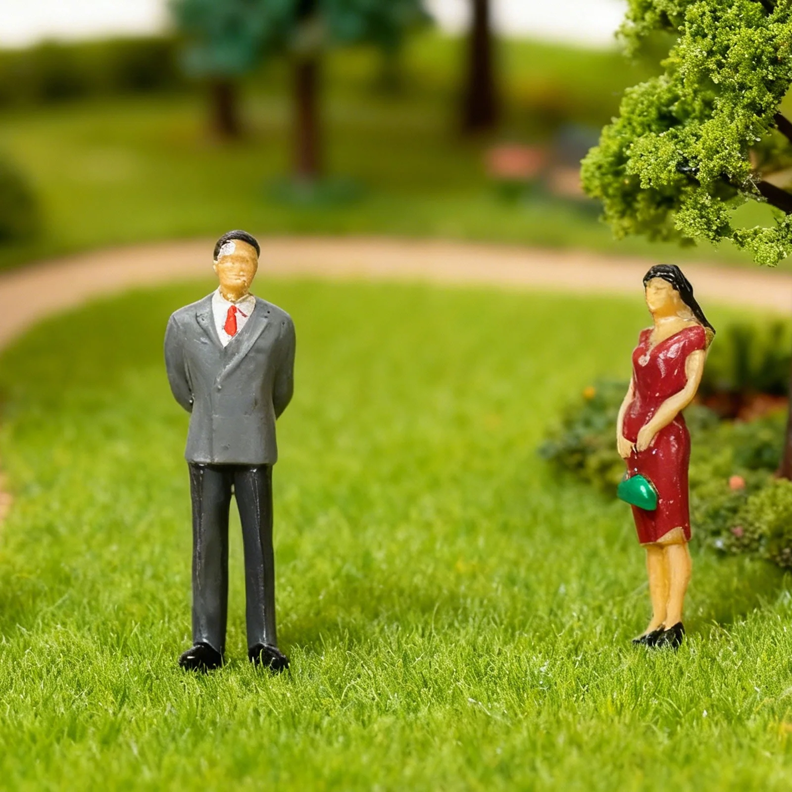 25Pcs Mixed Color 36mm Tall Model Train Passenger People Figures 1:50 Scale Plastic Crowd For Railway Park Street Scene Diorama