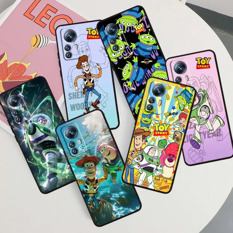 

Disney Toy Story Phone Case For Xiaomi Mi 15 14 13 13T 12 12T 12S 11 11i 11T Pro Ultra Lite 5G Black Soft Cover