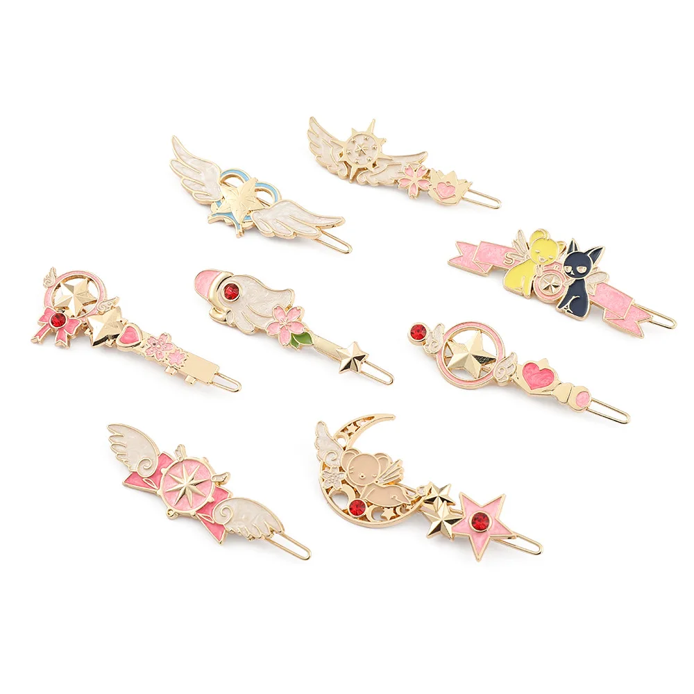 Cartoon Anime Card Captor Sakura cosplay lega tornante Cartoon Cute game hairpin accessori per capelli