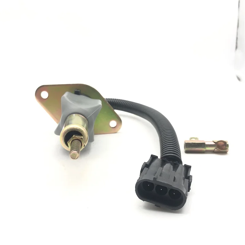 12V 24V Fuel Shut Off Stop Solenoid 3930234 3928161 3964624 For Cummins 6CT 8.3L Engine Komatsu Hyundai