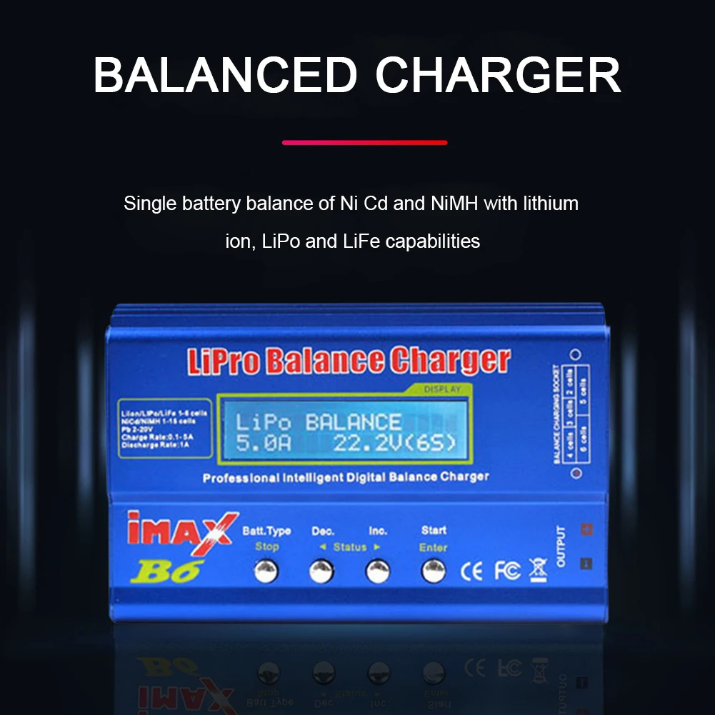 IMAX B6 80W 6A Battery Charger Lipo NiMh Li-ion Ni-Cd Digital RC Battery Balance Charger Lipo Charger Discharger For RC Aircraft