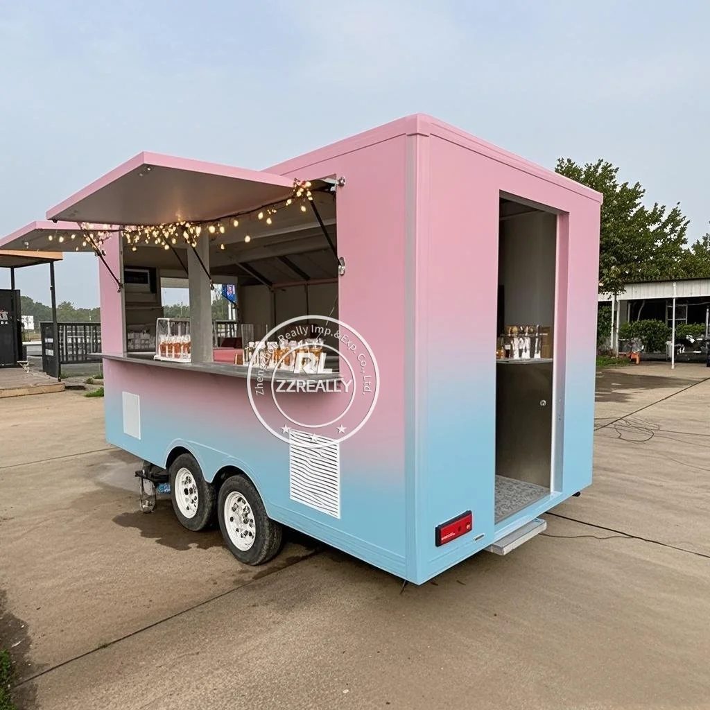 

Food Trailers Hot Dog Concession Food Cart Ice Cream Mobile Truck Coffee Carts Vending Fully Equipped For Sale