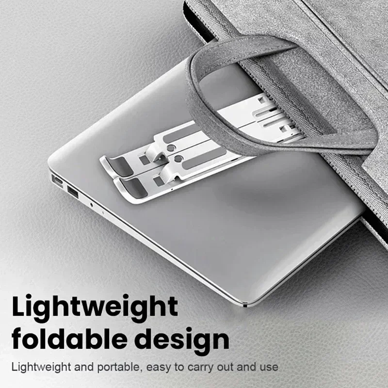 Portable Laptop Stand Tablet Holder For Computer Foldable Support Base Cooling Pad Lifting Plate Desk Office Accessories image 3