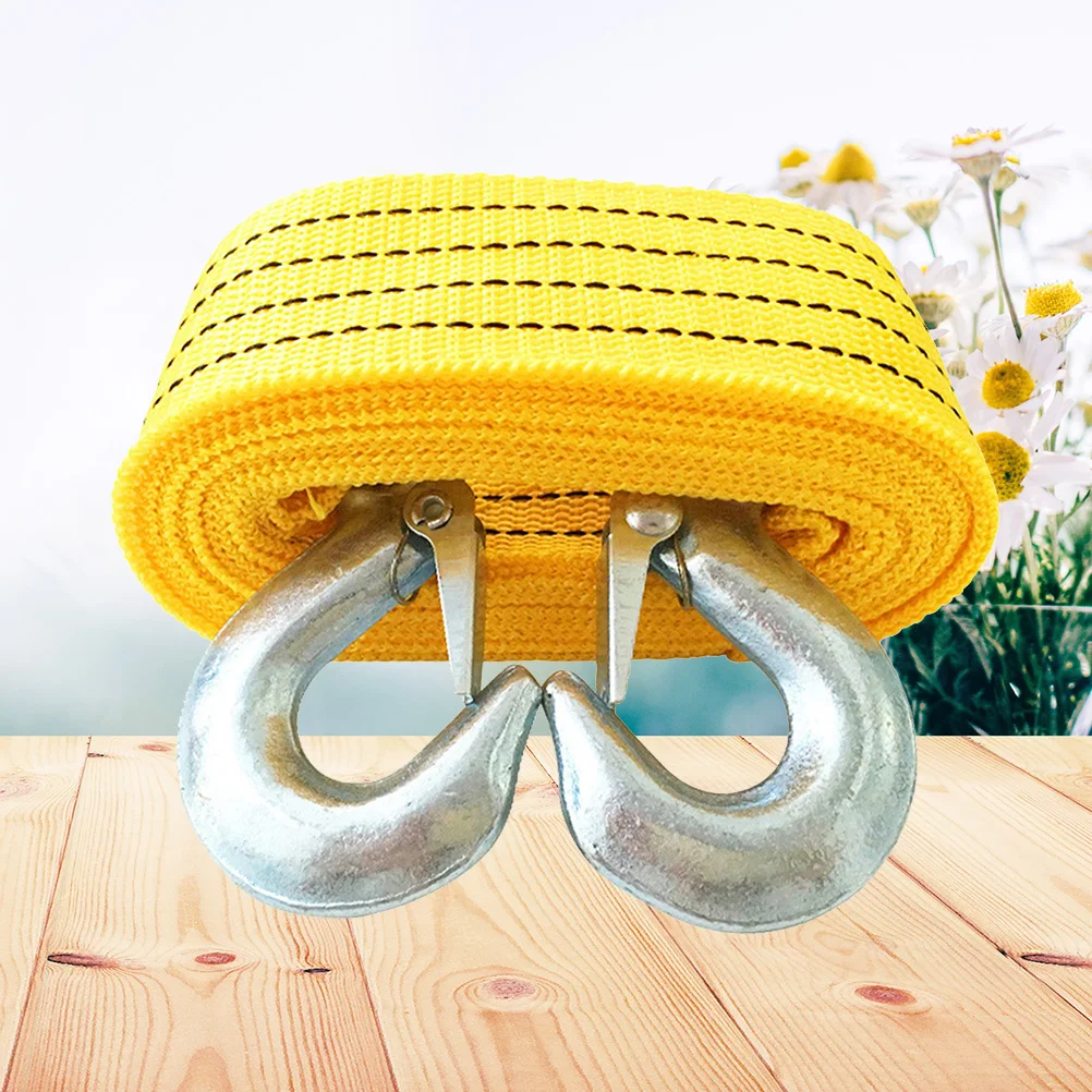 

2PC Heavy Duty Car Road Recovery Tow Strap Towing Ropes with 2 Tow Hooks Car Accessories Styling Car Towing Ropes