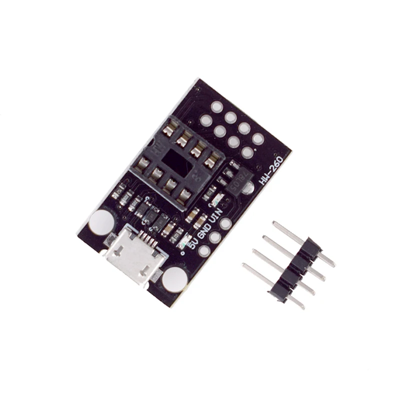 ATtiny13A ATtiny25 ATtiny45 Pluggable For Smart Electronic Programming Development Board Module Editor Micro USB Power Connector