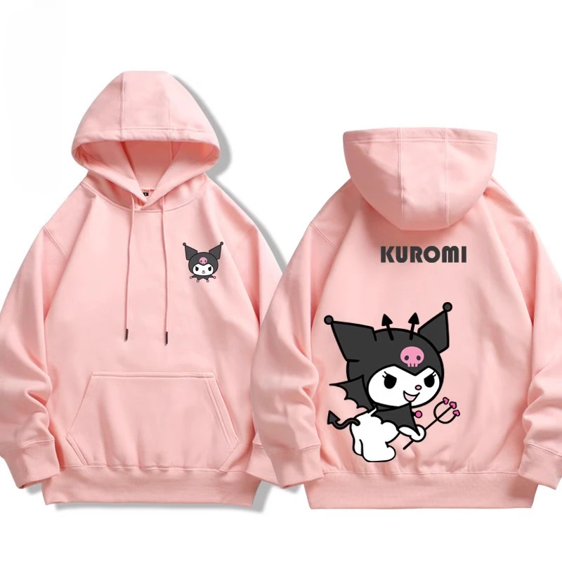 Sanrio Kuromi My Melody Couple Hooded Sweater Male Female Teen 2025 Autumn/Winter Hoodie Long Sleeve Top Casual Loose Sweater