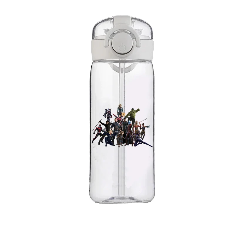400ML Marvel Avengers kaptan amerika yeni saman plastik bardak büyük kapasiteli öğrenci Boy Anime basit taşınabilir Ins kolay fincan hediye