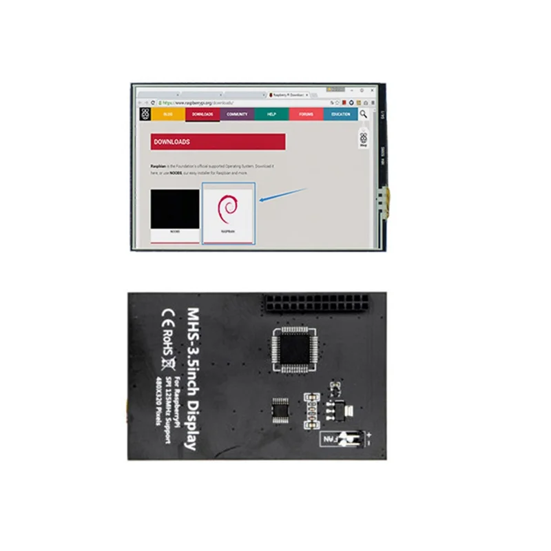 

2025+ 3,5-дюймовый резистивный сенсорный экран 480X320 Модуль ЖК-экрана для 4B/3B+/3B/Zero W