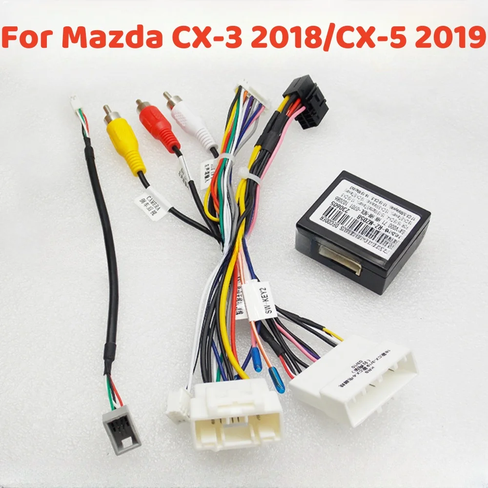 Car Radio Canbus Box With Power Cable For Mazda CX-3 2018/ CX-5 2019 Android 2 Din GPS MP5 Player