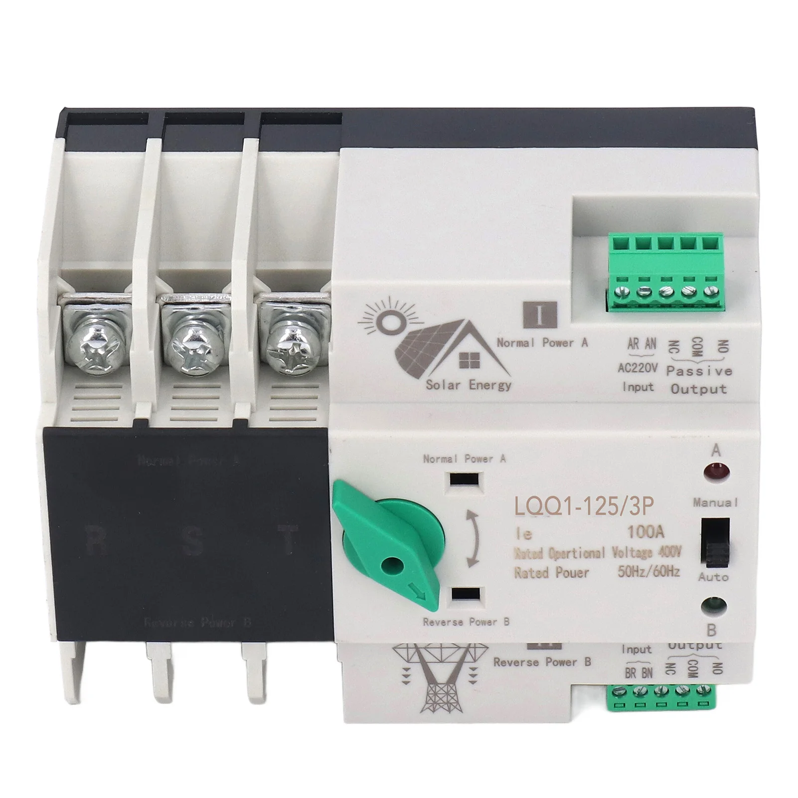 

3P двойной силовой автоматический резервный переключатель, огнестойкий, 100 А, передача мощности, AC400V, аксессуары для генераторов, передача