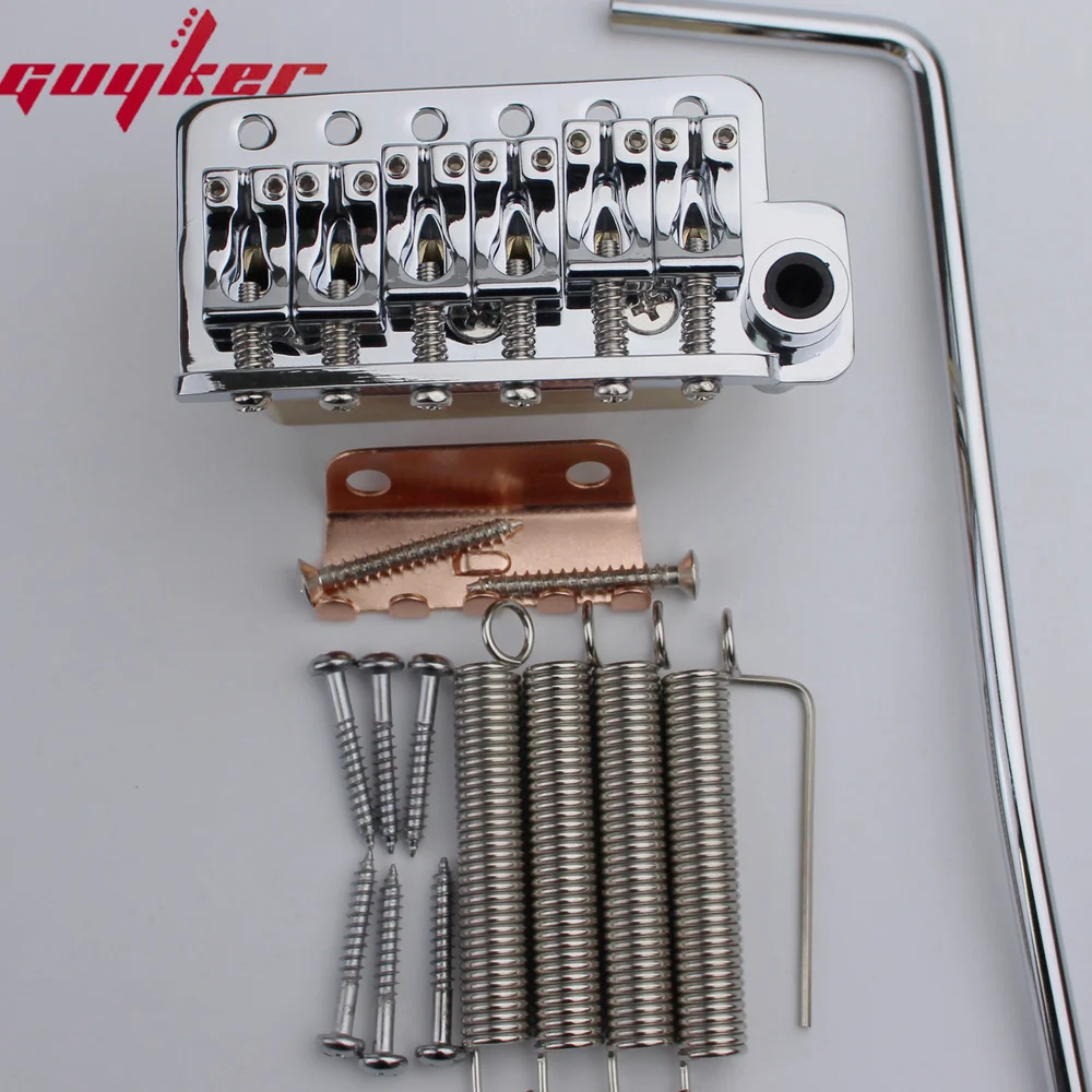 

Guyker Chrome Black Gold Guitar Tremolo Bridge String Spacing 10.8MM With Tremolo System Saddle And Brass Block