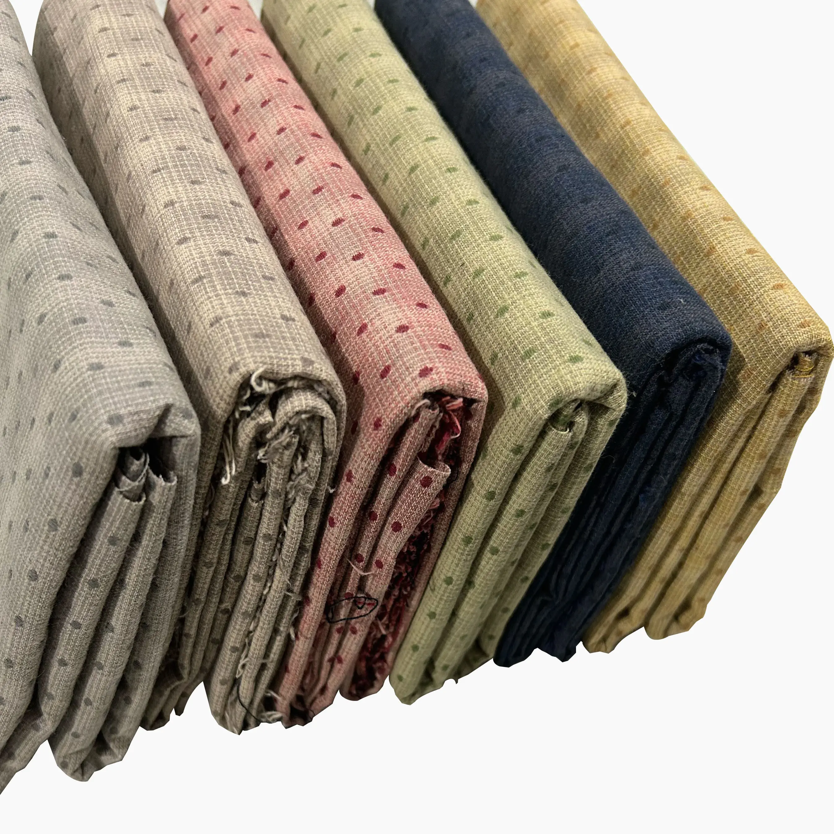 

Ткань из окрашенной пряжи DIY Japan Little Cloth Group, для шитья, рукоделия, пэчворка, квилтинга, в полоску, в горошек, в японском стиле.