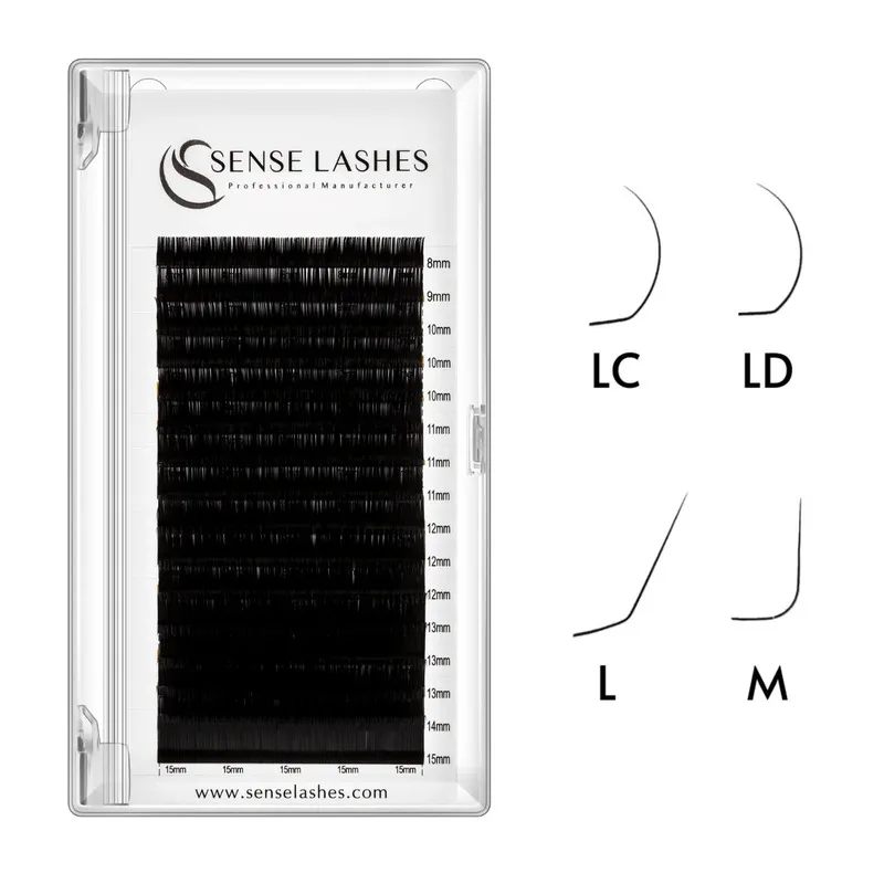 

SENSE LASHES L M Curl Eyelash Matte Black Lashes Extension Natural Soft Faux Mink Individual Lashes extensiones de pestañas
