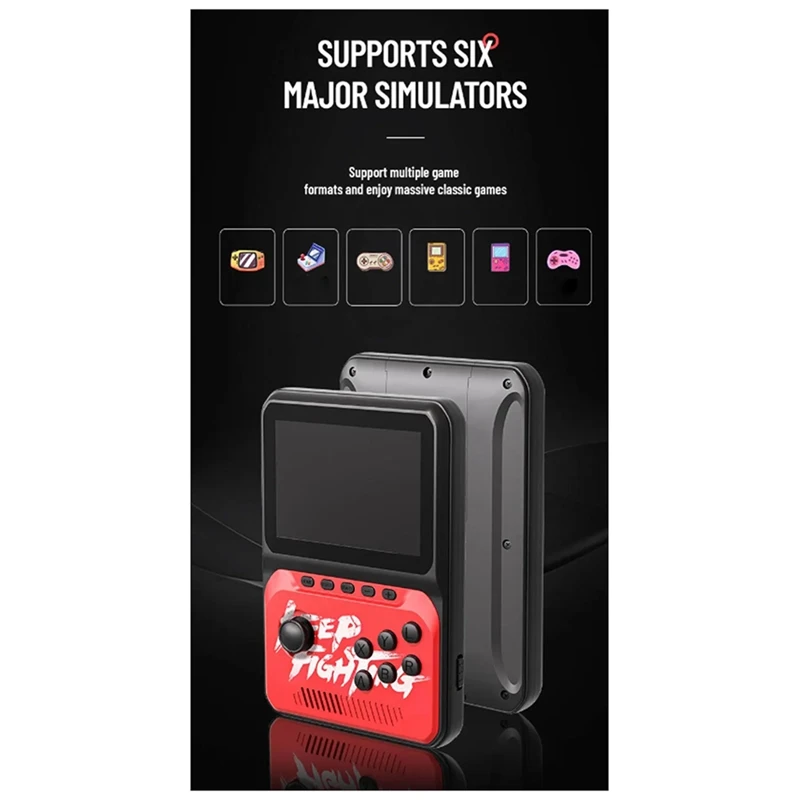 Retro Handheld Game Console 3.5-Inch Screen 6 Large Simulator Joystick Arcade Of Fighters Nostalgia Supports MP3/MP4 Durable -B