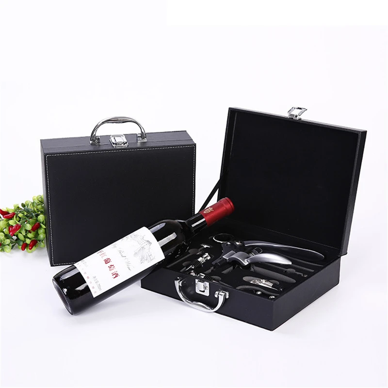 Zinc Alloy Wine Opener Kit Wine Opener Tool Set Cork Bottle Opener Kit, Professional Corkscrew Pourer Set, Gift Box Set, 9 Pcs p