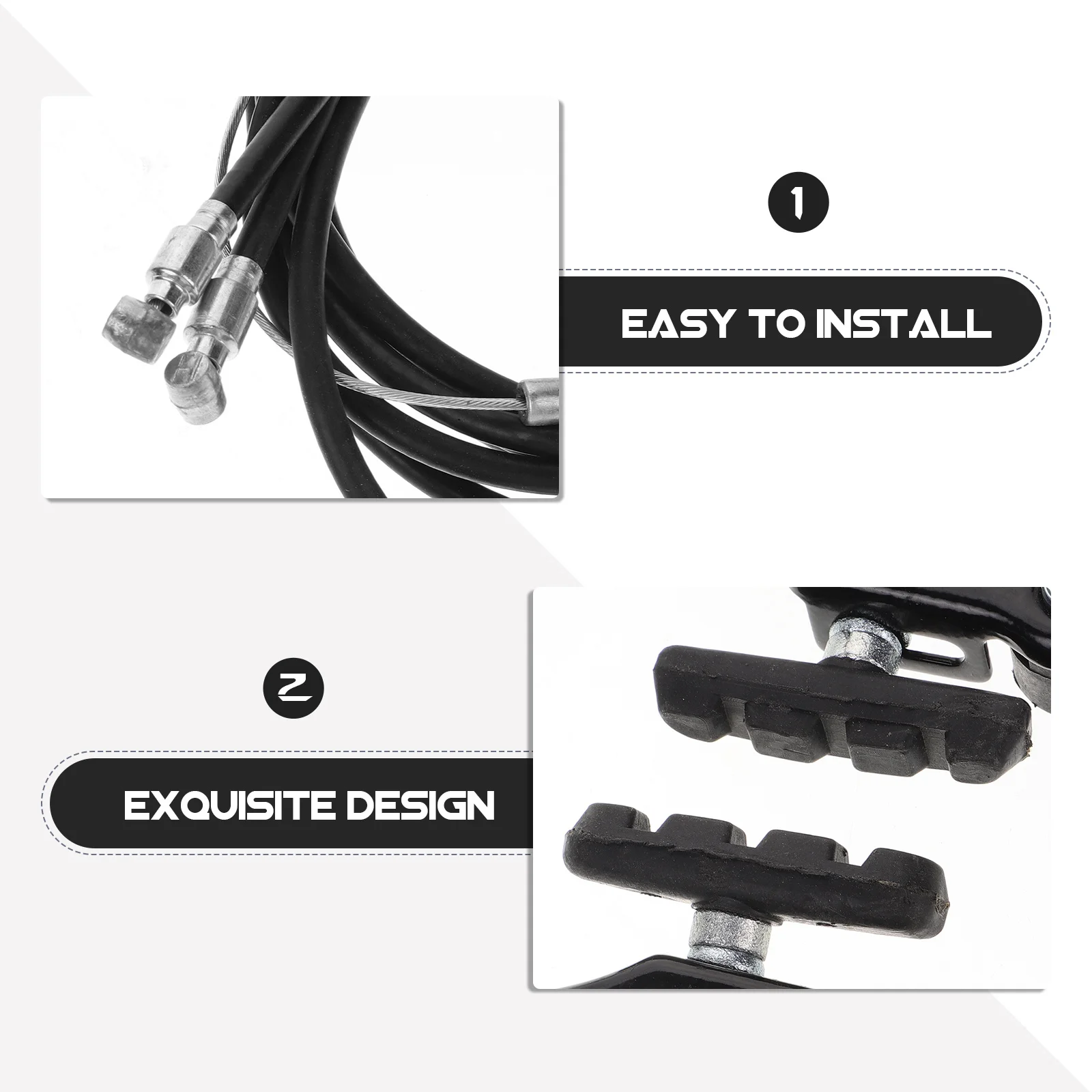 

Mountain Bicycle Cycling Brake System with Front Rear V-Type Brakes Foldable Brake Levers Enhanced Safety for Riding