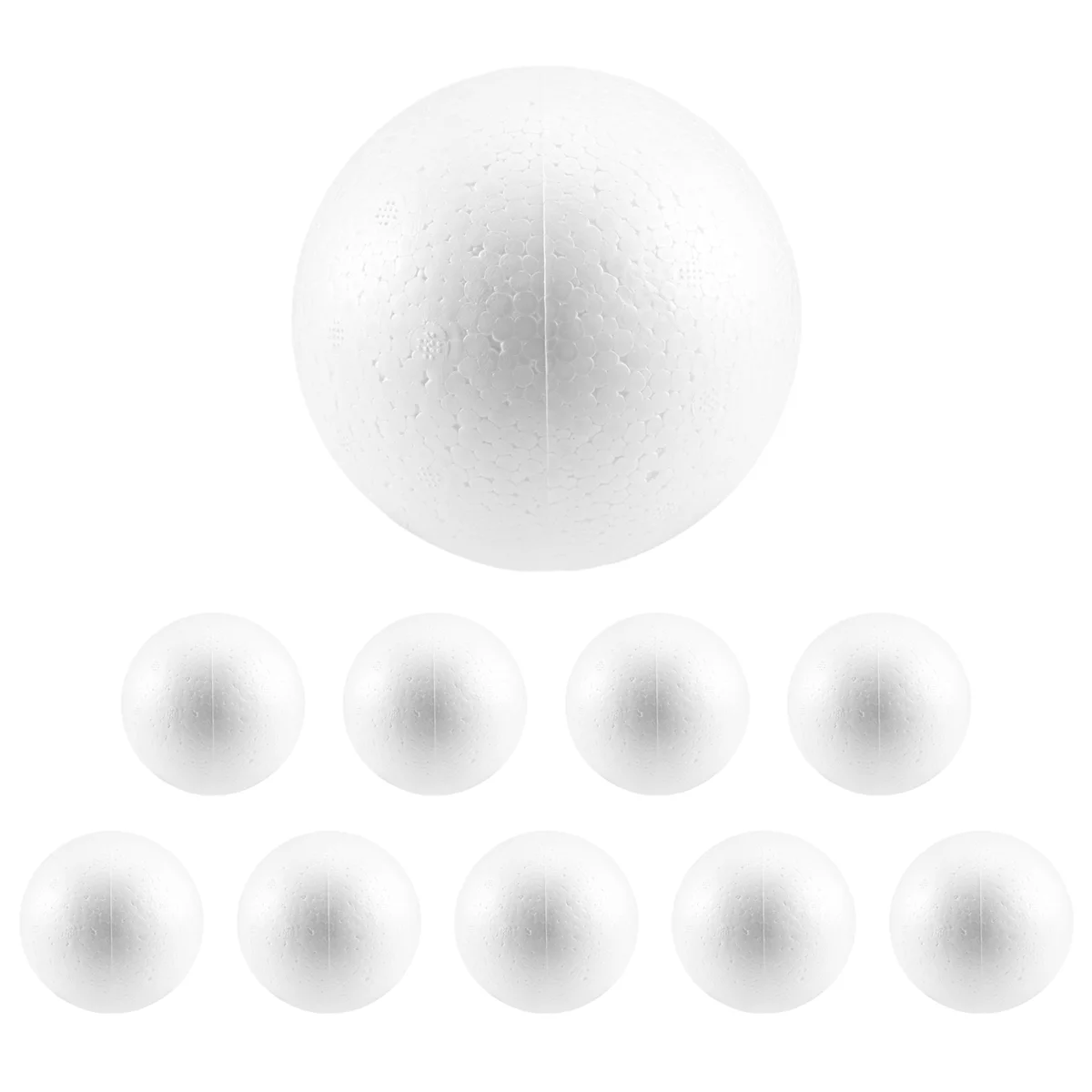 

10 x Christmas Decoration Modelling Craft Polystyrene Foam Ball Sphere 10cm---White