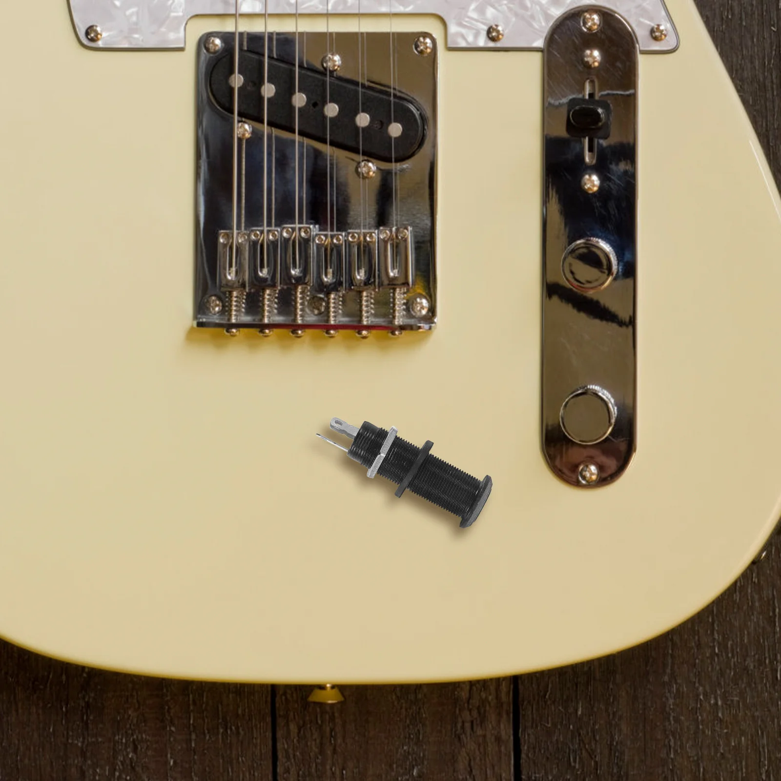 

Electric Guitar Output Jack Socket Metal End Pin Plug Precision Threaded Socket for Guitar Bass Mono Barrel Jack