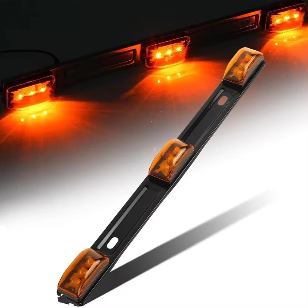 Stainless Pickup Truck Trailer ID Bar Light Rear Red LED Marker Clearance Lights 12V For Ford Raptor F150 250 Pickup Truck