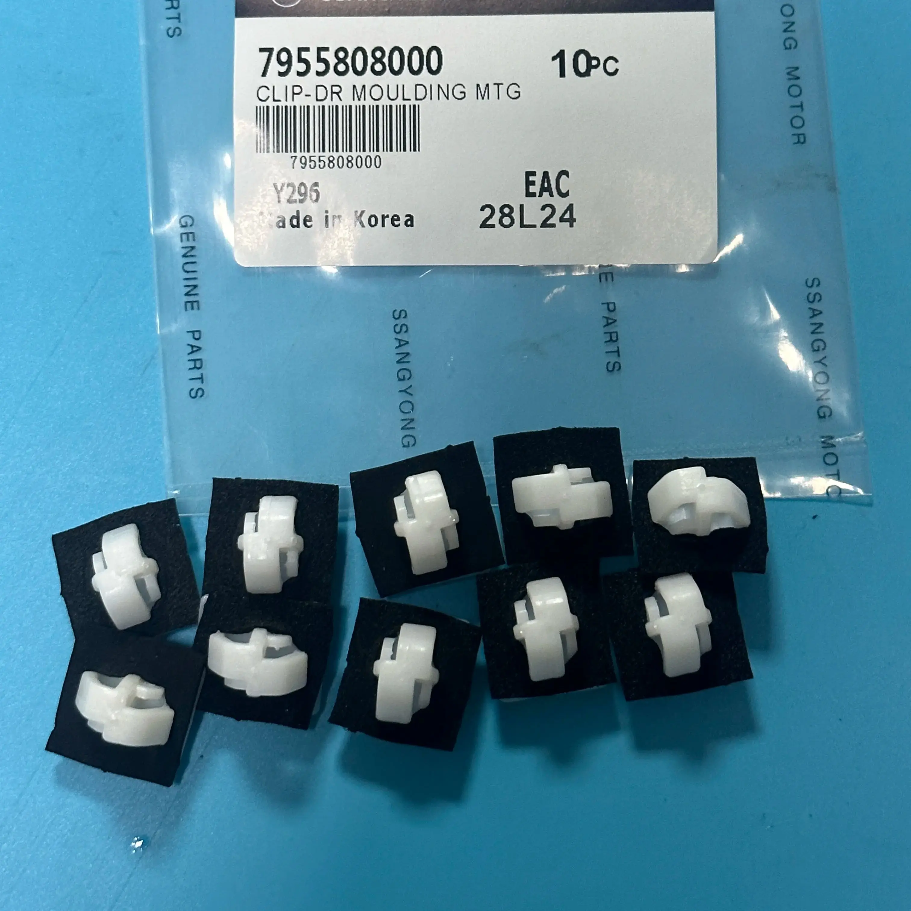 10 Piezas de Clips Originales para Molduras Laterales 7955808000 para Ssangyong Korando C G4 Rexton Actyon Sports