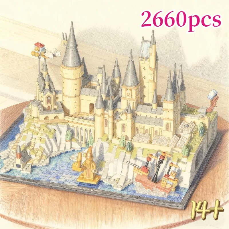 

Year end promotion Castle And Grounds Building Blocks Model Bricks Magic Movie Scene Birthday Christmas Gift 76419