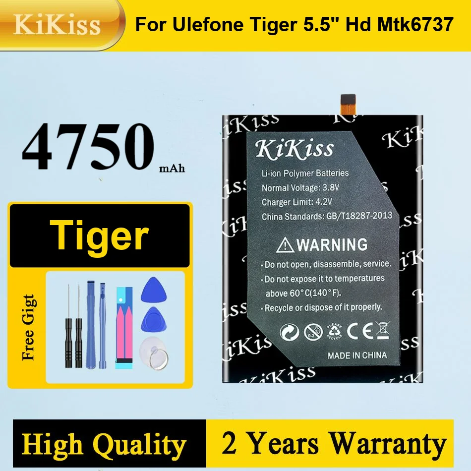 

4750Mah Kikiss Battery Tiger For Ulefone 5.5" HD MTK6737