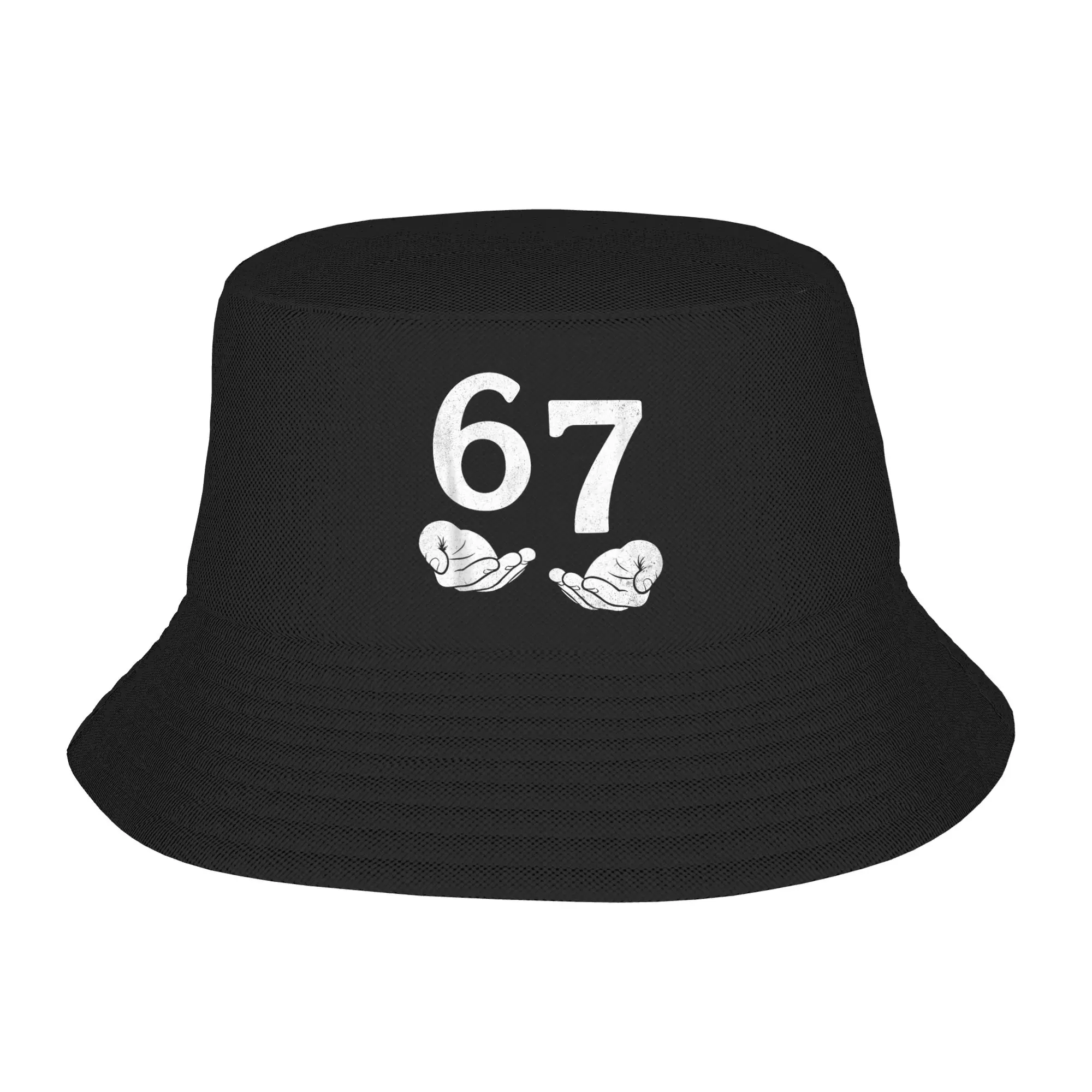 Unisex Fun Six Seven 6 7 Funny 67 Gen Alpha Slang 6-7 Meme School Bucket Hat Fisherman Hats Summer Retro Fishing Caps Visor Hat