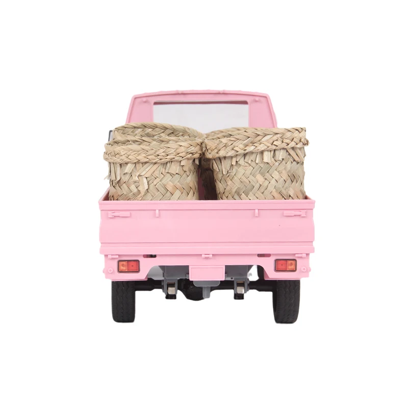 For WPL D12 1/10 RC Truck Car Upgrade Parts Storage Basket Straw Wicker Basket Rattan Pot Decoration Accessories