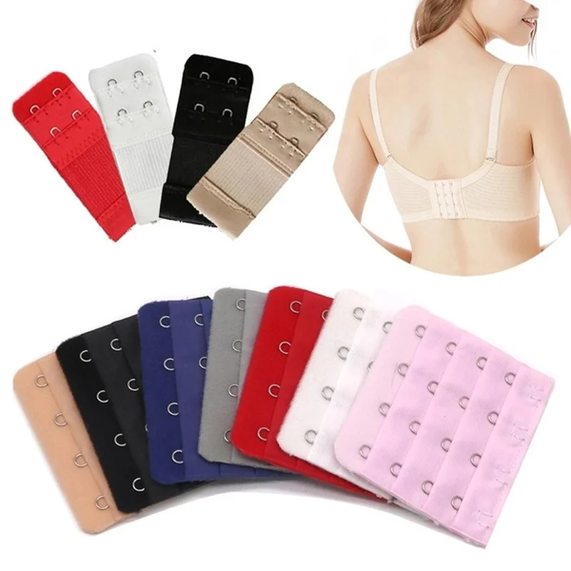 3 uds nuevas extensores de sujetador ajustables para mujer 2 ganchos/3 ganchos/4 ganchos sujetador suave cinturón de extensión Flexible correa de ropa interior sin tirantes