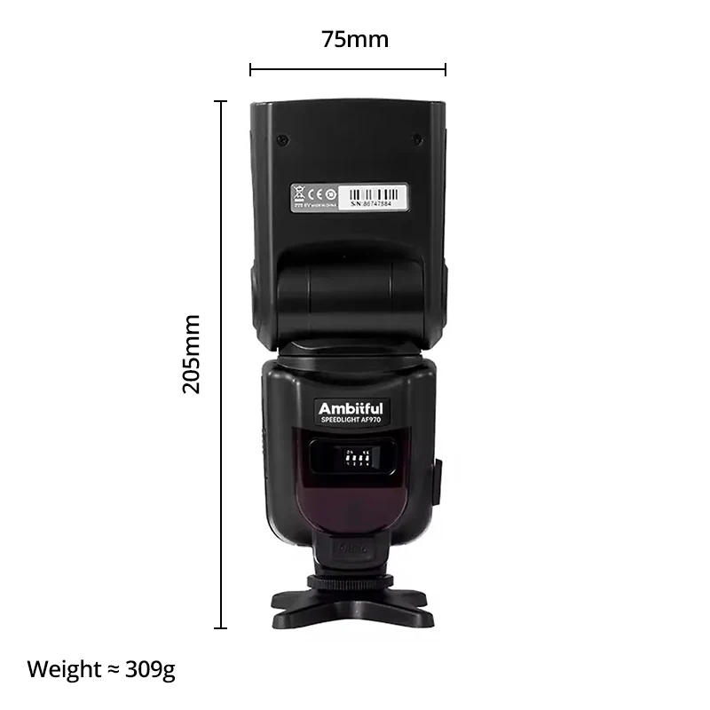 Ambitful AF970 Flash Light Speedlight Speedlite Universal for Fujifilm Olympus Nikon Canon 650D 550D 450D 60D 7D 5D Camera