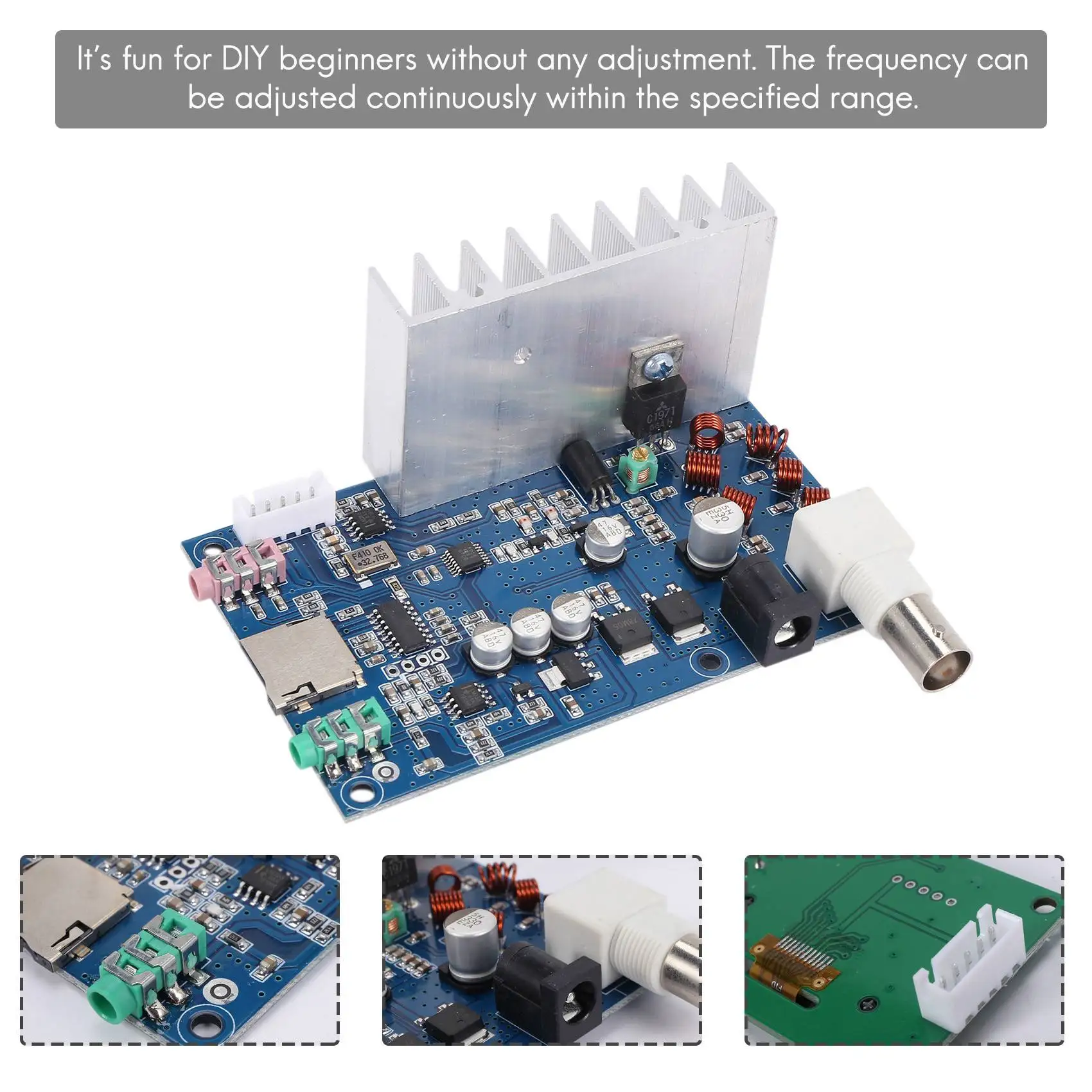 Собранный FM-передатчик 0,5 Вт-7 Вт, радиостанция, PLL, стерео, цифровая частота + ЖК-цифровой дисплей, регулируемая громкость, хит продаж