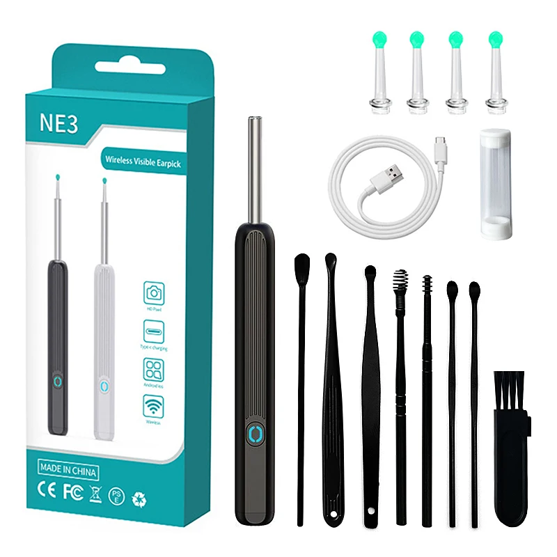 

Ear Wax Removal Ear Scoop, Ear Cleaner With Camera,Ear Wax Remover Tool With 1080P, Rechargeable Earwax Removal Kit For Kids Adu