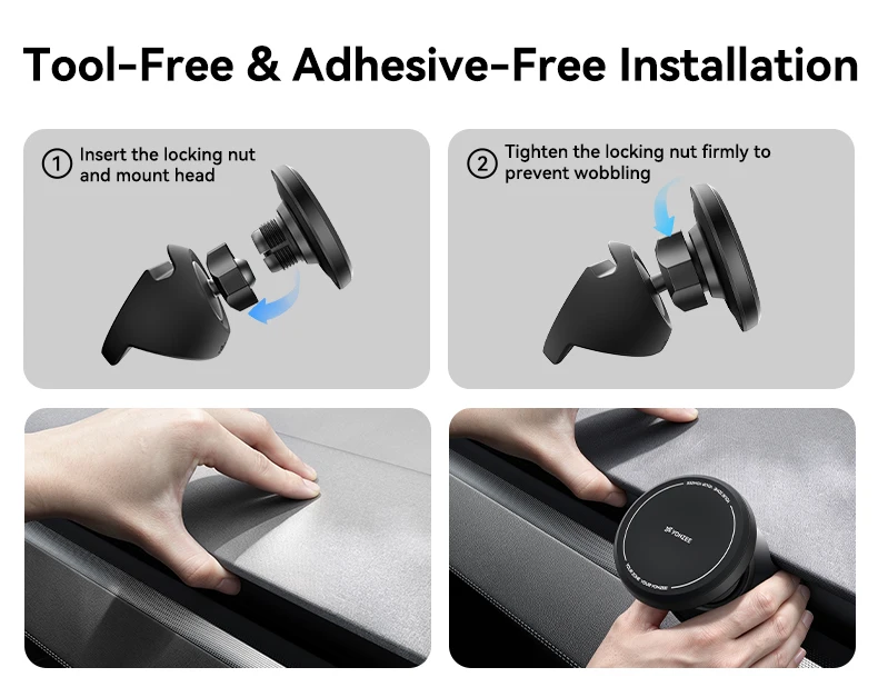 YZ für Tesla Model Y YL Model 3 Highland Juniper N52, starke magnetische Handyhalterung für Links- und Rechtslenker, Anti-Shake-Lüftungsschlitz-Halterung, Autohalterung für alle Handys, iPhone 17, 16, 15, Auto-Ständer – Navigationszubehör, Magsafe – Detail 10
